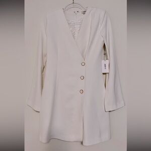 JASON WU  White Cream Blazer Mini Dress Size S